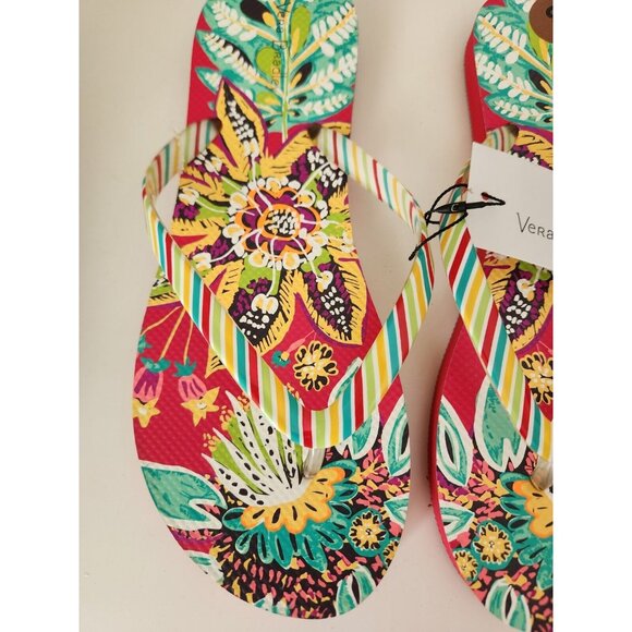 Vera Bradley Flip Flop Tropical Rumba Women's Sandals Size 7-8 - Picture 3 of 11
